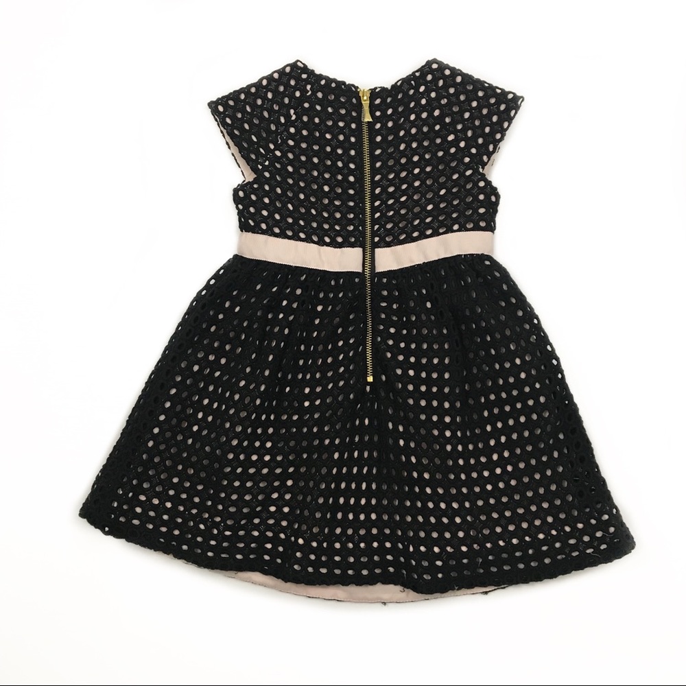 Kate Spade Black & Pink Cap Sleeve Lace Dress - Picture 2 of 4